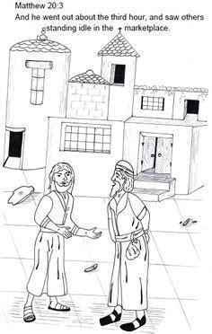 Parable of the workers coloring page. 1000+ images about Parable of the Vineyard Workers ...