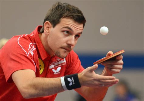 German professional table tennis player who plays with borussia düsseldorf and his ranking is second in the german table tennis national league. Timo Boll, Tischtennis-Profi