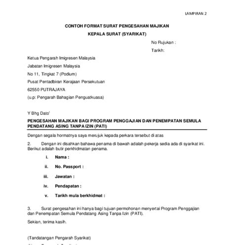 Surat wakil majikan perkeso surat wakil saj majikan yang belum berdaftar dengan perkeso diminta berbuat demikian secara sukarela sepanjang tempoh pemutihan yang. Surat Wakil Majikan - Contoh Surat Melantik Wakil - Surat pengesahan majikan sample via www ...