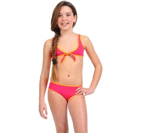 22,5 cm, taglia 6 anni: Bikini in lycra colore fucsia www-shopsundek-com beige ...