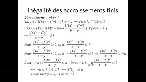 Inégalité des accroissements finis - YouTube