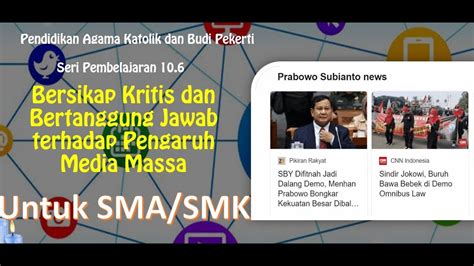 Teori komunikasi massa menunjukkan atau mengambarkan besarnya pengaruh sajian media terhadap masyarakat. Bersikap Kritis dan Bertanggung Jawab terhadap Pengaruh ...