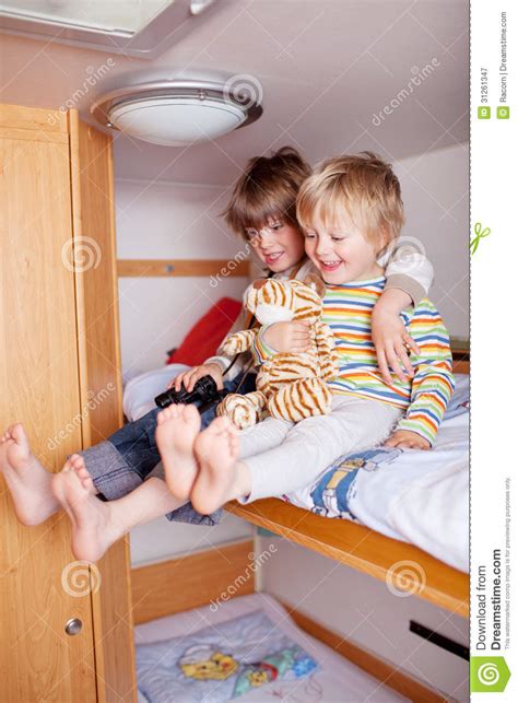 Ex presidente de la república argentina. Two Happy Boys In A Caravan Stock Image - Image of camper ...