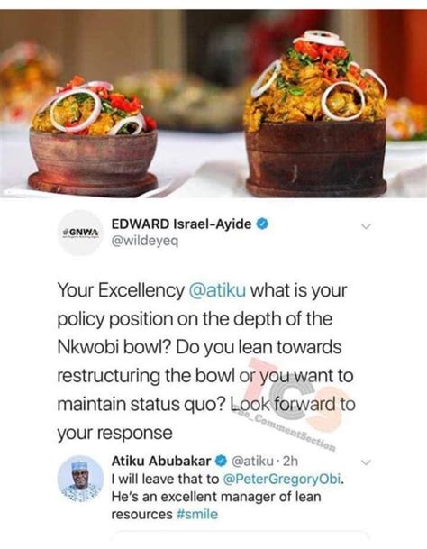 The latest tweets from funny nigerians (@funnynigerians). Atiku Replies A Twitter User On Restructuring - Politics ...