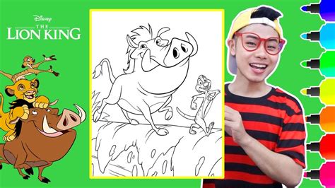 Timon and pumbaa coloring pages. Coloring Lion King Timon and Pumbaa Coloring Page | Easy ...