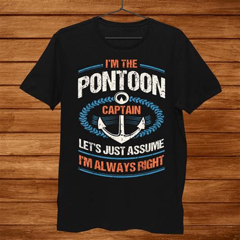 Best pontoon captain ever t shirt the process used to make the product is the best in ink to printing technology t shirt violator which is. Retro Pontoon Boat Owner Gift Im The Pontoon Boat Captain ...