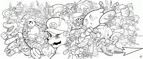 Mario bros coloring games bilimteknik info. Super Smash Brothers Coloring Pages Free Printable ...