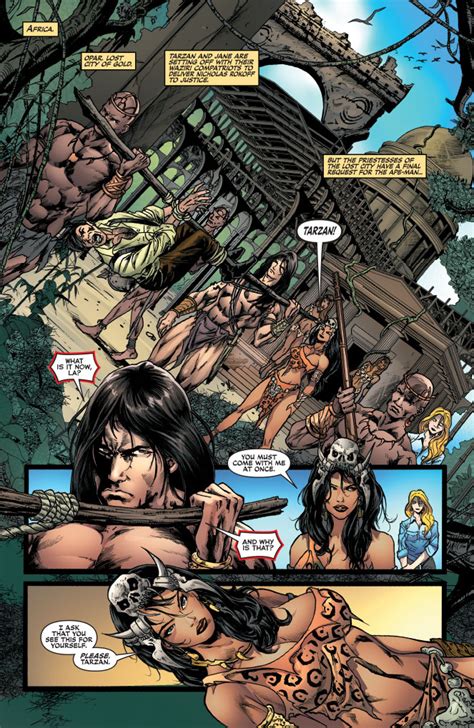 On the eve of his wedding, john clayton, lord of greystoke (better known as tarzan), receives a message from the witch doctor mugambe that his it turns out that a treasure hunter named ravens is searching for the lost city of opar, and is destroying the jungle and desecrating the villagers' burial. Dynamite® Lord Of The Jungle #15