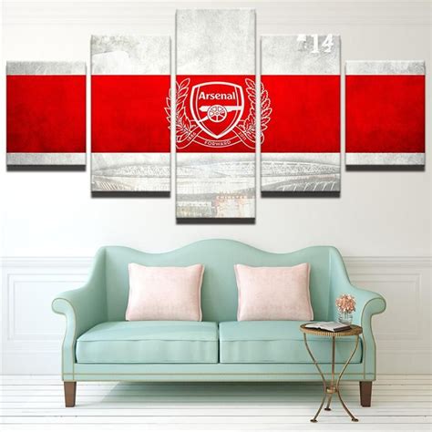 Arsenal fc home decor is stocked at fanatics. Arsenal Soccer Football 5 Panel Canvas Wall Art Print | Wall canvas, Wall art prints, Canvas ...