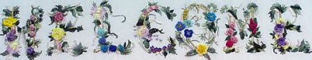 Dst, exp, vp3, hus, pes, jef, vip, sew. Brazilian Embroidery Pattern: New! Welcome Sign -JDR 146