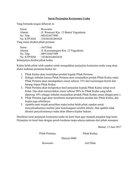 Home » conto surat » contoh surat » pemesanan barang » perjanjian » contoh surat perjanjian kerjasama usaha. 8+ Contoh Format Surat Perjanjian Yang Baik Dan Benar