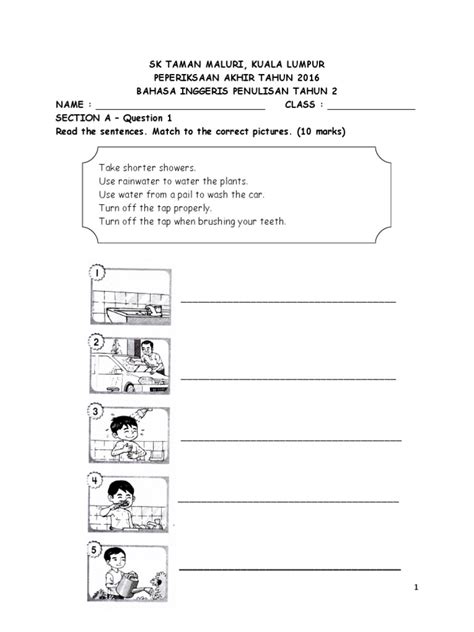 Peperiksaan akhir tahun setara 2009 1449/ dalam bahasa inggeris mendahului soalan yang sepadan dalam bahasa melayu. Soalan Pat Bahasa Inggeris Tahun 5 - Contoh ABCD