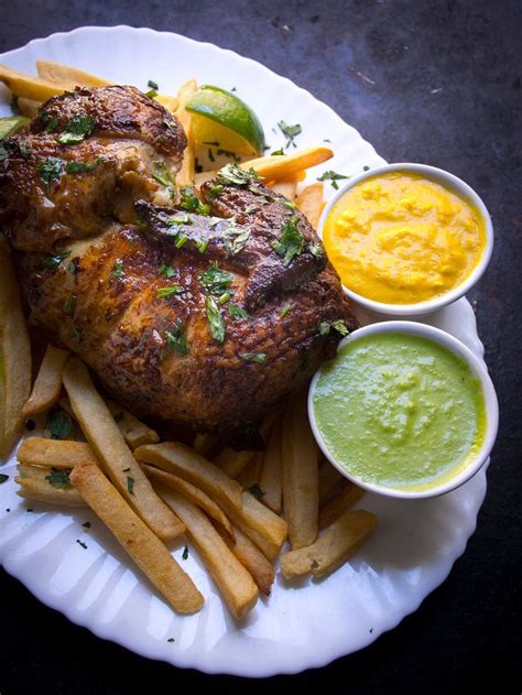 Serve the chicken with the green sauce on the side. Pollo a la brasa is an easy Peruvian chicken recipe with ...
