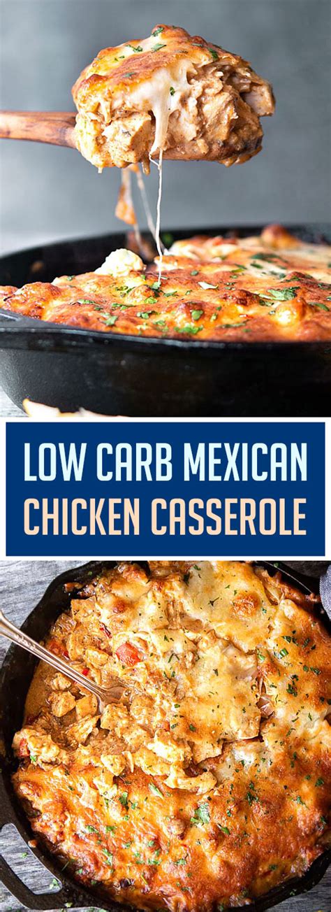 It's low carb and is another twist on this recipe. Low Carb Mexican Chicken Casserole - Ngken.Com