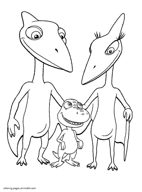 His disability doesn't stop him from performing dinosaur rescues in the dino wilds. Buddy and his adoptive parents || COLORING-PAGES-PRINTABLE.COM