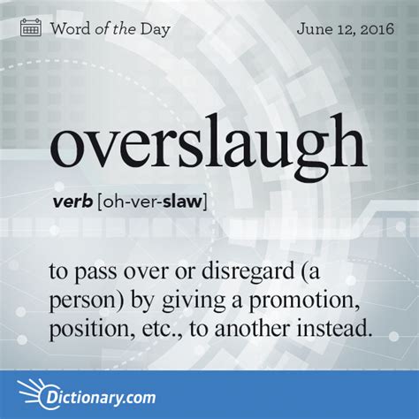 He came down on his nose — он упал носом how the rain is coming down! Dictionary.com's Word of the Day - overslaugh - to pass ...
