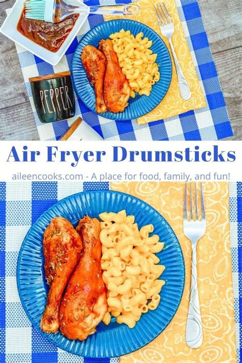 Air fry chicken drumsticks for 20 minutes (turn halfway through if that is recommended by your air fryer brand). Air Fryer Drumsticks - Aileen Cooks