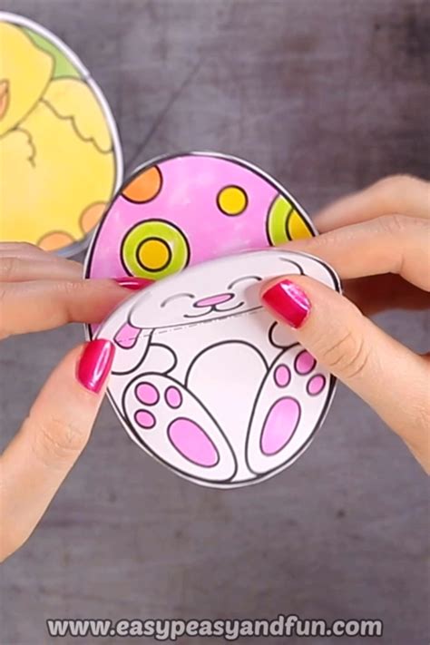 My kids love decorating easter eggs, so i let them color and decorate a paper easter egg. Printable Easter Egg Paper Toy - Easter Craft for Kids ...