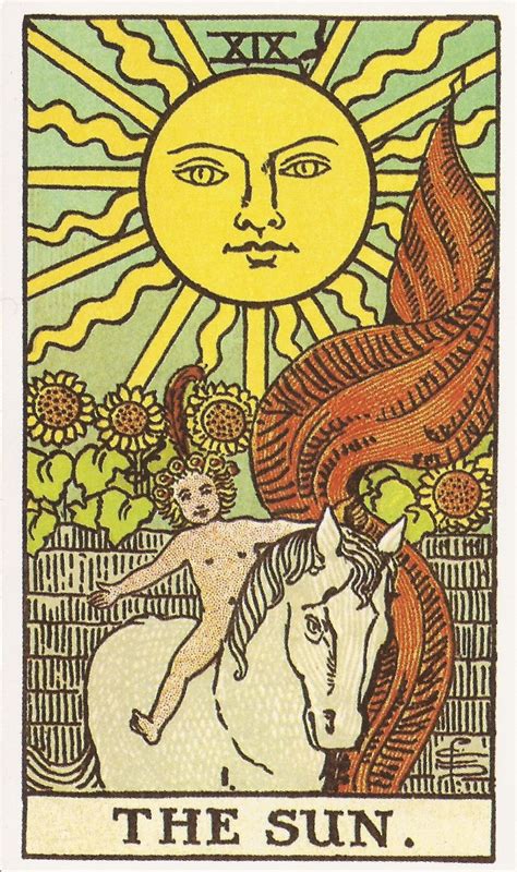 The flowers are blooming, the birds are singing, and there is not a cloud in the sky. The Sun Tarot Card Meaning in 2020 | The sun tarot, The ...