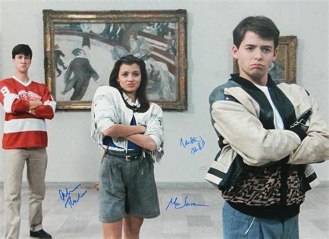 He tries to sing african and he even came up with a dance. Matthew Broderick, Alan Ruck & Mia Sara Signed "Ferris ...