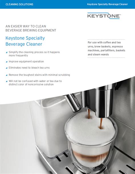 Maybe you would like to learn more about one of these? Keystone Specialty Beverage Cleaner Sell Sheet