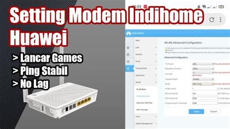 Indihome hanya diberikan modem, sedangkan wms wifi.id diberikan modem dan access point. Setting Wifi Huawei HG8245H5 Indihome Khusus Game Anti ...