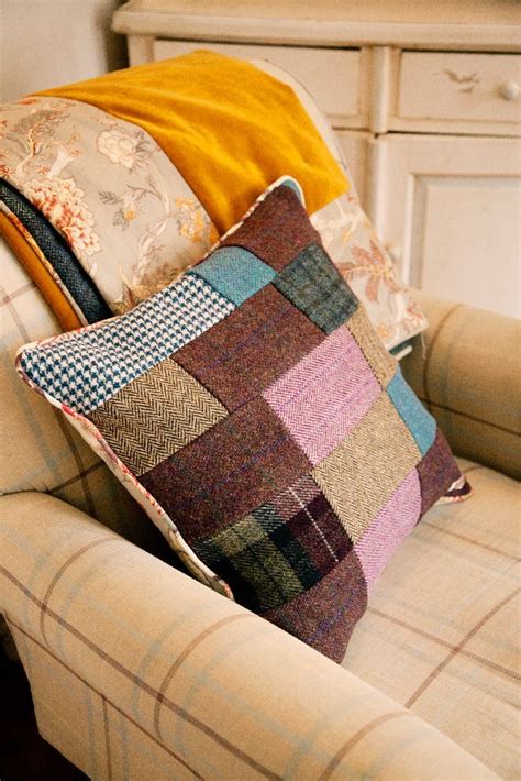 Harris pillow was started in 1956 by john's father, william, who traveled to hospitals, hotels and nursing homes cleaning pillows in the chicago area. Harris Tweed Patchwork Cushions - 100% British Made & One of a Kind | Patchwork cushion, Small ...