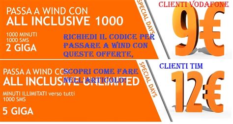 Scopri la tariffa all inclusive 1000 per il servizio telefonia mobile di wind. All inclusive 1000 o unlimited per chi passa a Wind, ecco ...