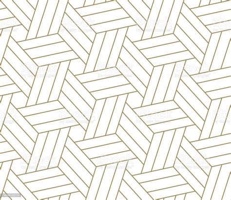 Associated with ancient islamic civilization the beautiful design features repetitive geometric forms or shapes. Modern Simple Geometric Vector Seamless Pattern With Gold ...