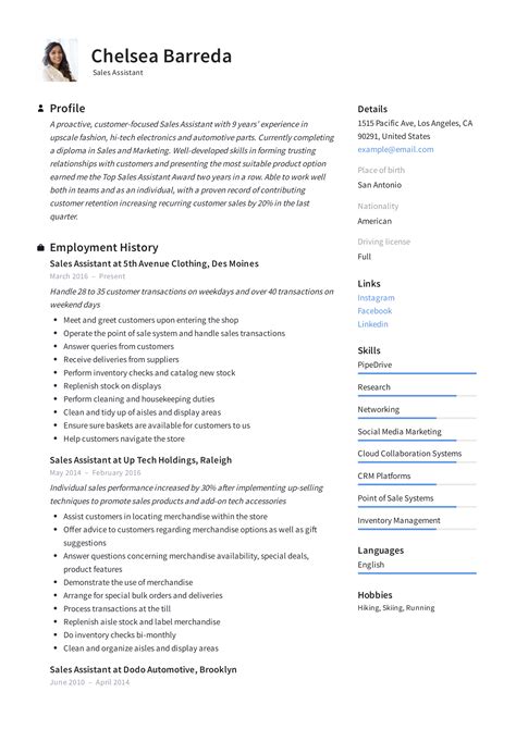 Learn how to write the best pa resume, complete with expert tips and great examples. Sales Assistant Resume & Writing Guide | Resumeviking.com