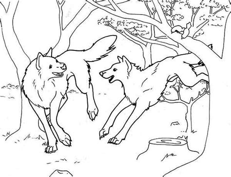 You even can also take and print some of the pages if you love coloring. Wolves Playing In The Forest Coloring Page - Download ...