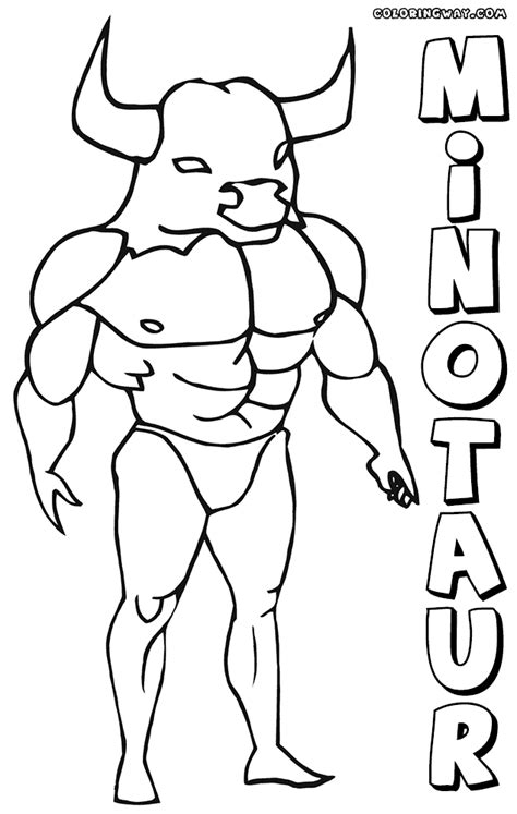 This coloring sheet will also make a great decoration in your child's room. Minotaur coloring pages | Coloring pages to download and print