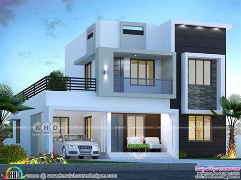 The total area of the house p. 1750 sq-ft 3 bedroom modern house | Kerala home design ...