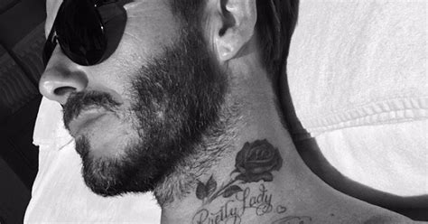 Quille de sade eye tattoo; David Beckham shows off new rose neck tattoo as he soaks ...