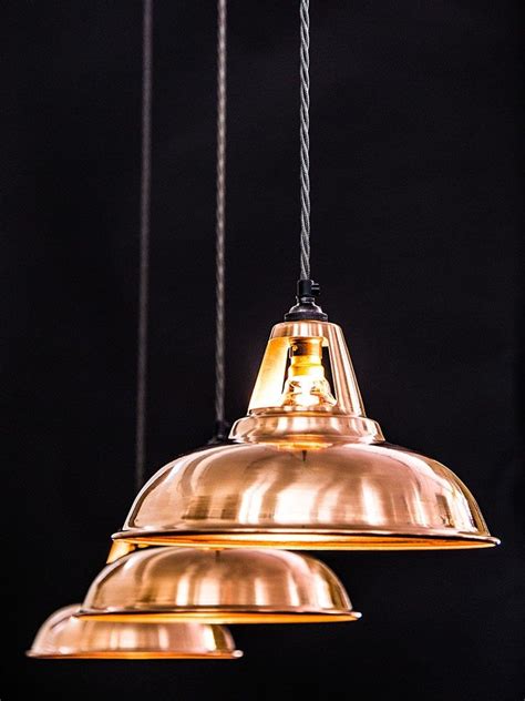 Imagine a textured burlap or coarse silk string lamp shade sitting upon a contemporary brushed steel lamp. Factorylux Industrial Lighting | Copper lamps, Rustic lamp shades, Vintage lamps