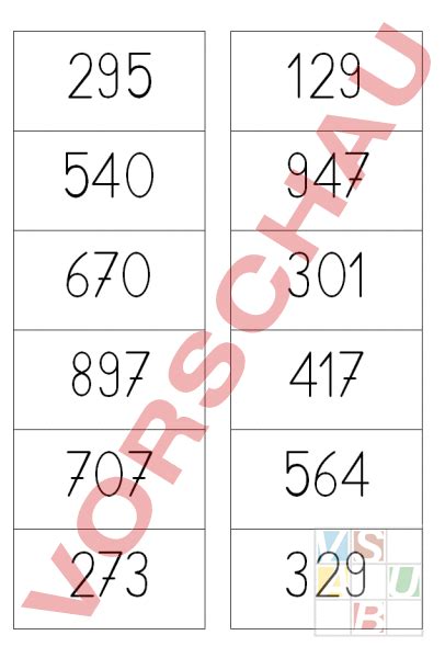 2, 3, 5, 7, 11, 13, 17, 19, 23, 29. Arbeitsblatt: Zahlen bis 1000 verschieden notiert - Mathematik - Zahlenbereiche