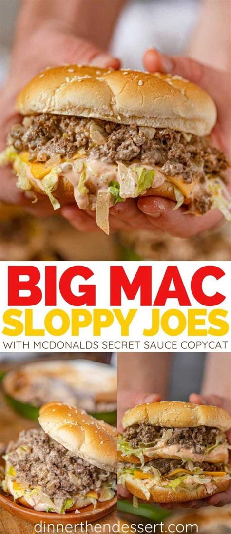 The very best homemade sloppy joes recipe! Big Mac Sloppy Joes in 2020 (With images) | Mcdonalds ...