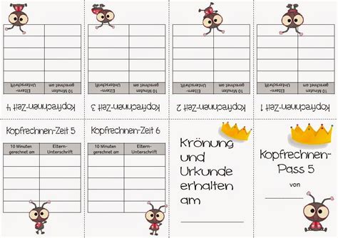 Hier kannst du dir anlautkarten für die grundschule zum üben kostenlose ausdrucken. Endlich Pause?!: Neue Kopfrechenpässe und Urkunden | Lesen ...