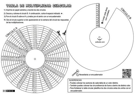 Tags:fichas para imprimir juegos matemáticos. Tablas de multiplicar (círculos movibles) - AlexDuve