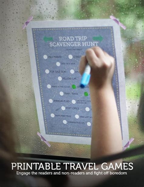 You could also put together a travel binder with these scavenger. Printable Travel Games - MomAdvice