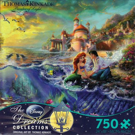 I'm in love with the disney jigsaw puzzles ft. Thomas Kinkade 750 piece Jigsaw Puzzle - Little Mermaid