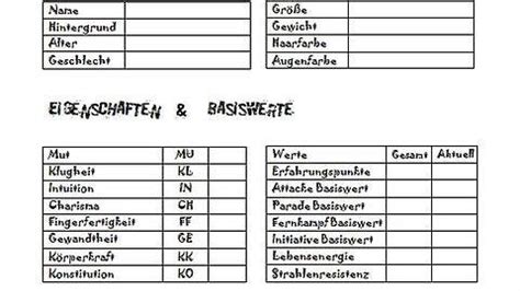 Die eigenschaften der spielercharaktere werden hier vermerkt. Pen&Paper Guide : rocketbeans