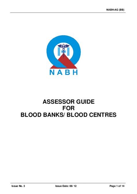 (PDF) ASSESSOR GUIDE FOR BLOOD BANKS/ BLOOD CENTRES Assessor Guide for Blood Banks/ Blood ...
