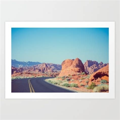 The home of your dreams is just an overstock order away! desert road Art Print | Desert road, Art prints, Art