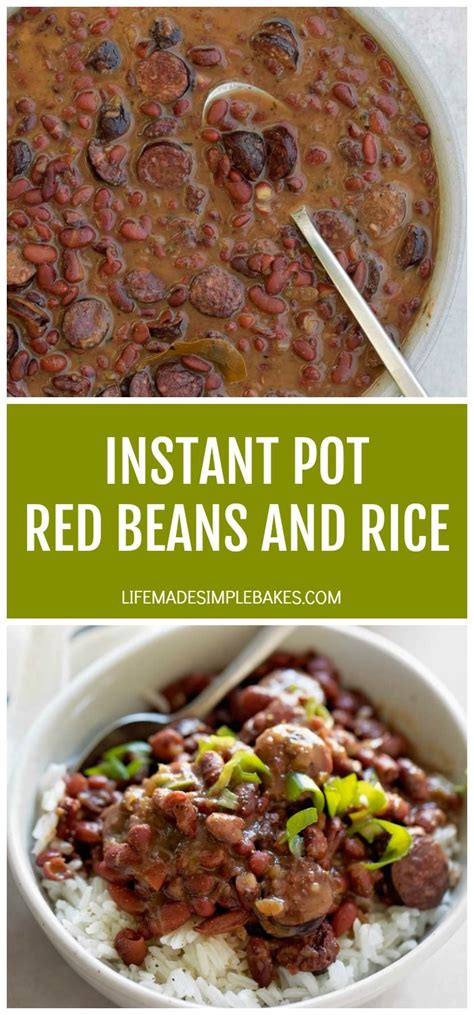 The following nutrition information is provided by the usda for one cup (172g) of cooked pinto beans with no added salt or fat.﻿﻿ calories: Instant Pot Red Beans and Rice - Life Made Simple | Recipe ...