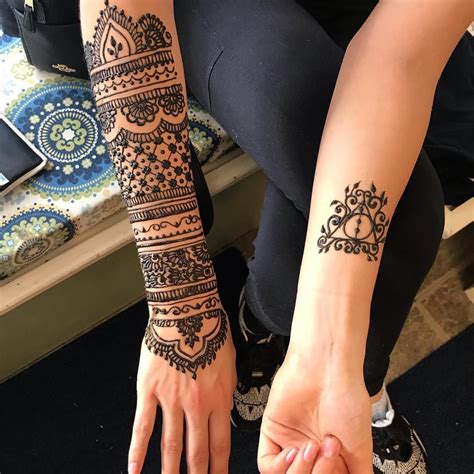 Over there the warning was that the cheap street peddlers did not use real henna but pastes with nasty chemicals. Henna for @ninalehman done at @warwickyoga . Call or text ...