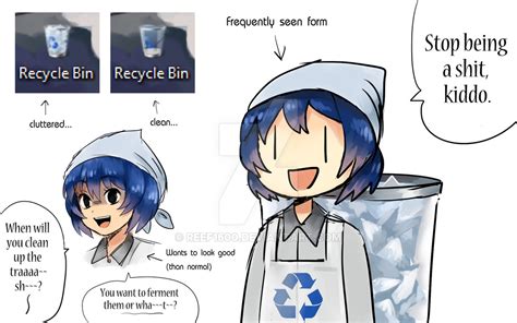 Buy official anime merch from ejanime store: Recycle bin-chan is tired of your shit : Animemes