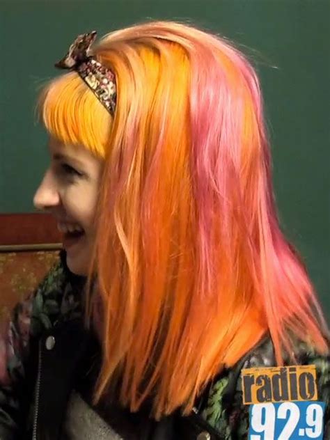 At the age of 15, she joined / created the. Hayley Williams Straight Orange Blunt Bangs, Headband ...