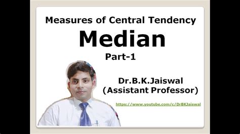 Arithmetic mean is the most commonly used average or measure of the central tendency applicable only in case of quantitative… Measures of Central Tendency- Median Part-1 - YouTube