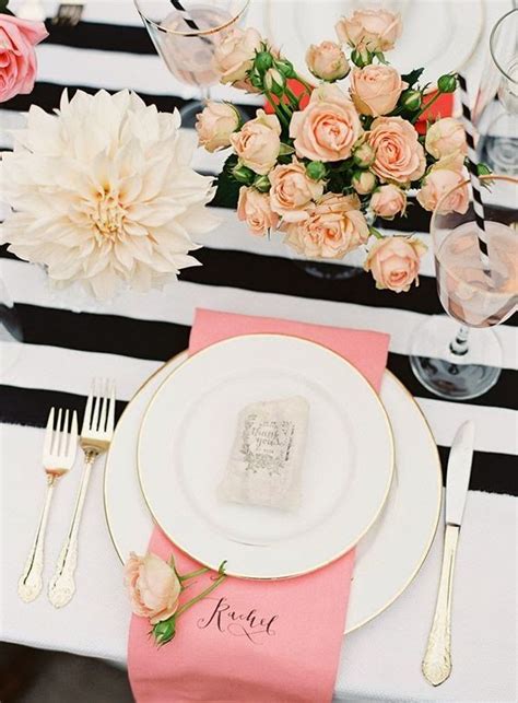Fabric doesn't have to cover the entire table and even looks better at times with the white tablecloth peeking out from underneath. Decor - Pretty Table Setting #2059766 - Weddbook